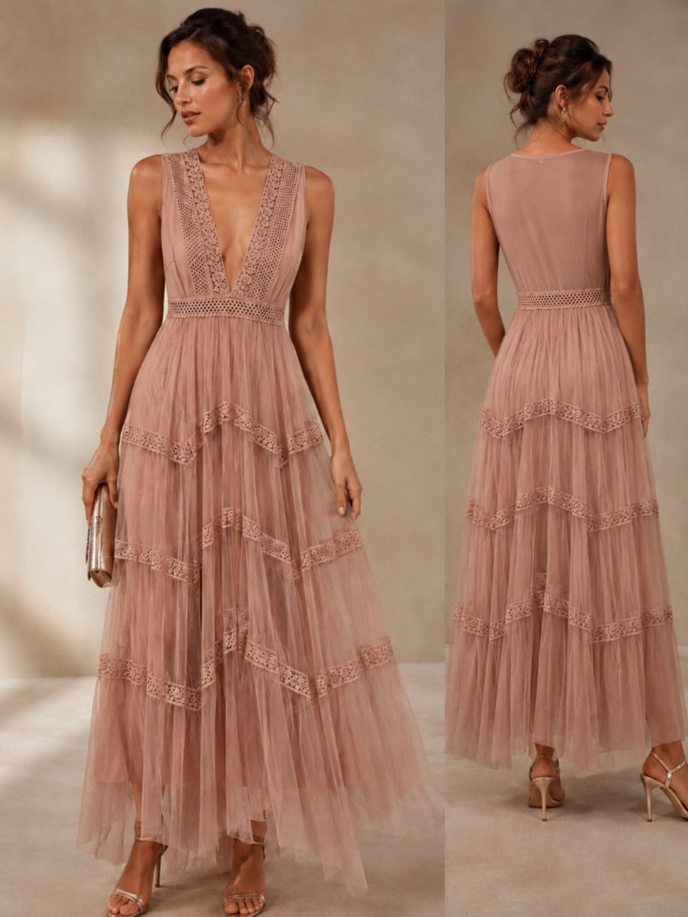 Blue B. Collection Tulle & Lace Romantic Dress